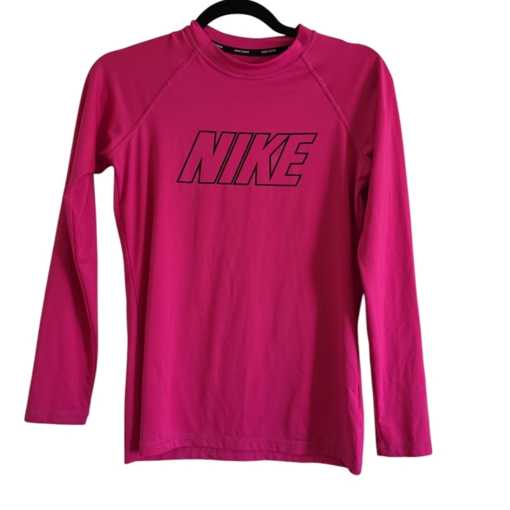 Nike Swim Pink Long Sleeve Shirt Size Small